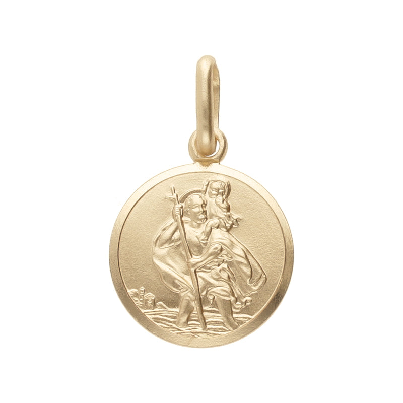 9ct Yellow Gold St Christopher Pendant - Religious Jewellery