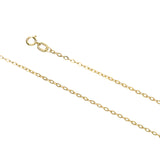 9ct Yellow Gold Hollow Link Chain (1.5mm)