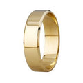 9ct Yellow Gold Polished Bevelled Edge Wedding Band (4mm)