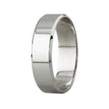 9Ct White Gold Bevel Edge Wedding Band (5mm)