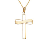9ct Yellow Gold Infinity Cross Pendant (18.9x29.2mm)