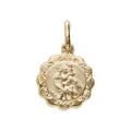 9ct Yellow Gold St Christopher Pendant – 12mm