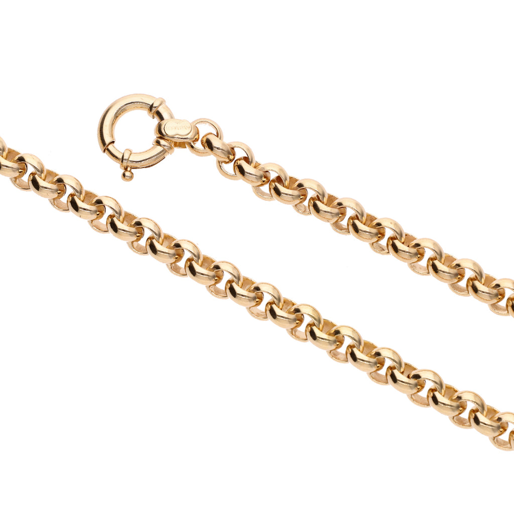 9ct Yellow Gold Rolo Link Italian Chain (7.9mm)