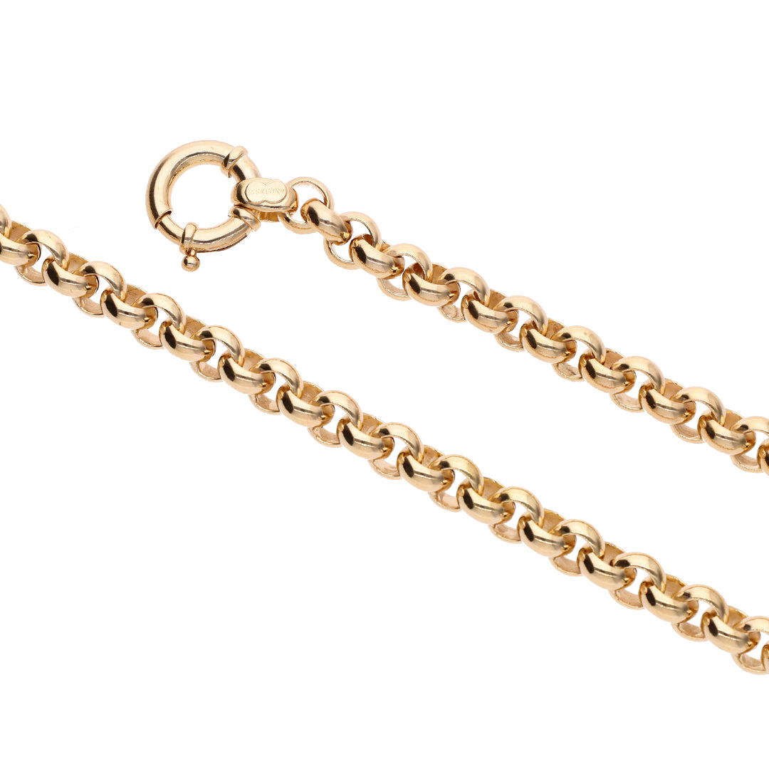 9ct Yellow Gold Rolo Link Italian Chain (7.9mm)
