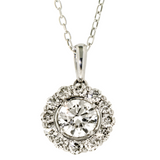 18ct White Gold Petals Diamond Pendant (1.00ct)