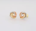9ct Tri-Colour Gold Knotted Earrings