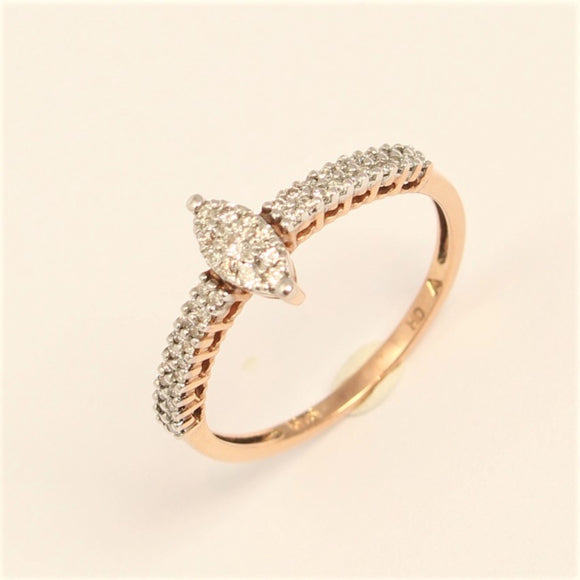 9ct Rose Gold Diamond Ring