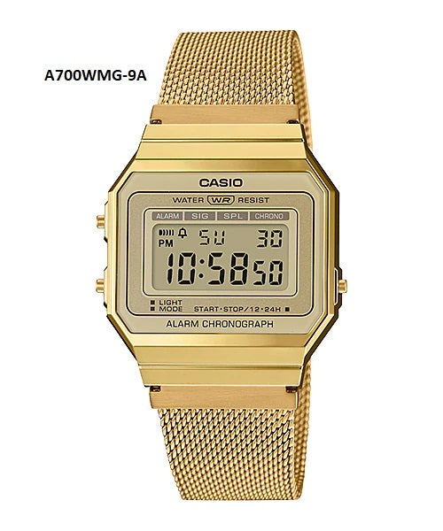 CASIO Retro Unisex WR - A700WMG-9ADF