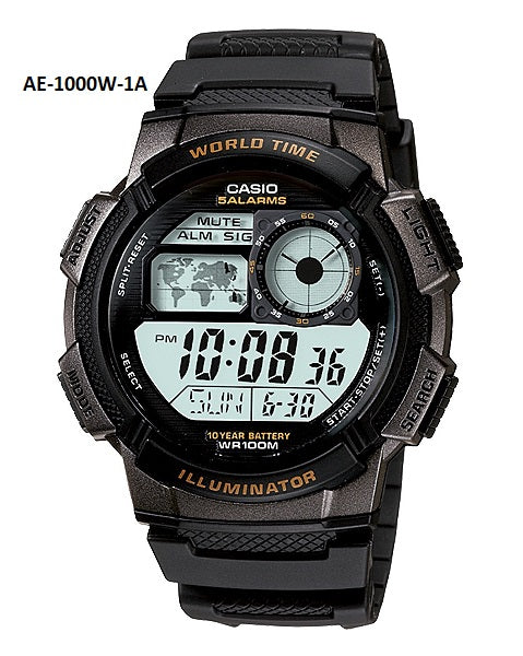 CASIO Standard Collection Mens 100m - AE-1000W-1AVDF