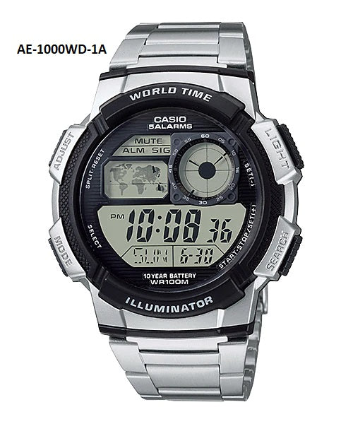 CASIO Standard Collection Mens 100m - AE-1000WD-1AVDF