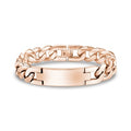 ARZ Steel Rose Gold Large ID Bracelet
