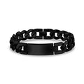 ARZ Black Steel Large ID Bracelet