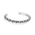 ARZ Steel Stainless steel skull head bridge bangle