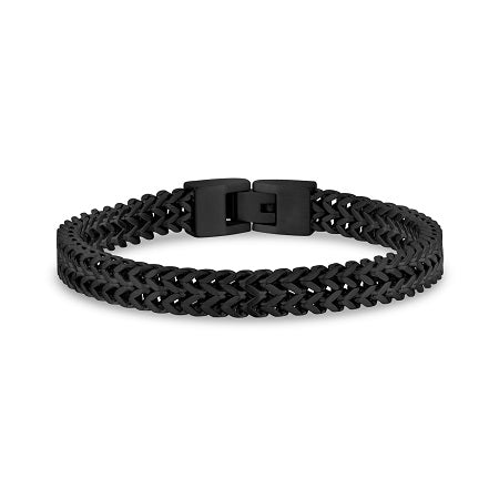 ARZ Steel 8mm Black Double Franco Bracelet