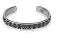 ARZ Steel Steel Open Cuff Bangle