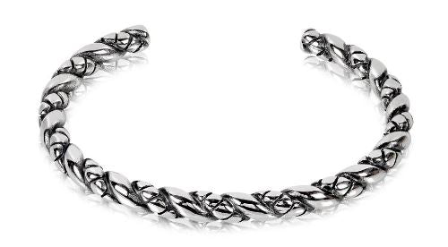 ARZ Steel Stainless Steel Twisted Bangle