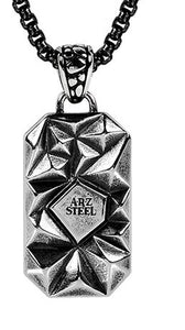 ARZ Steel Steel Falcon Pendant w/Chain 28"