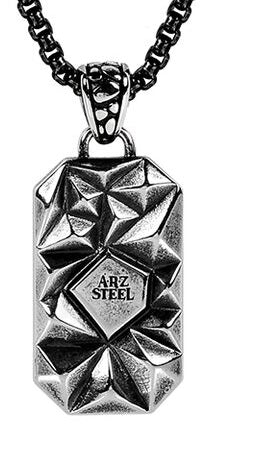 ARZ Steel Steel Falcon Pendant w/Chain 28