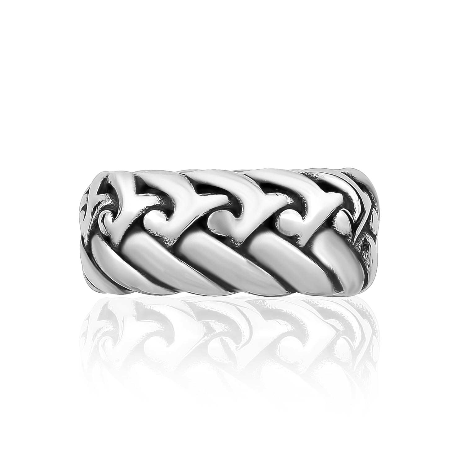 ARZ Steel Stainless steel detailed ring