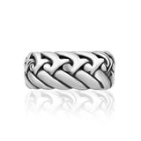 ARZ Steel Stainless steel detailed ring
