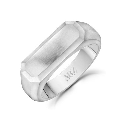 ARZ Steel Matte Steel Rectangle Signet Ring – Harris & D'Arcy Jewellers