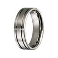 Titanium Double Groove Wedding Ring (7mm)