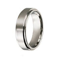 Titanium with Raised Centre Wedding Band (7mm)
