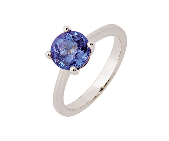 9ct White Gold Solitaire Tanzanite Round Ring Cape Town South Africa Online Trending Jeweller Lovisa