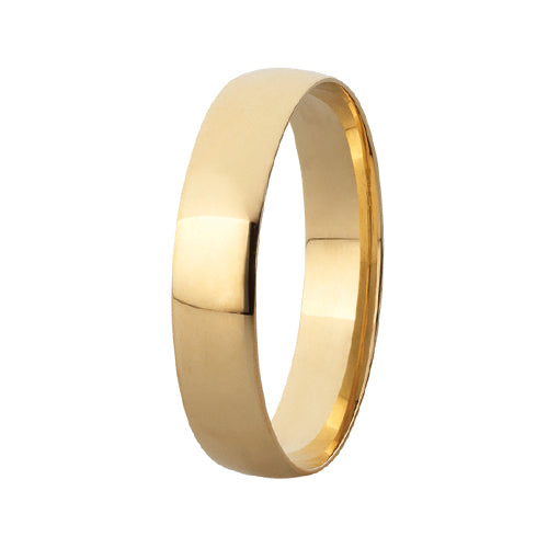 9ct Yellow Gold Comfort Fit Wedding Band (4mm)