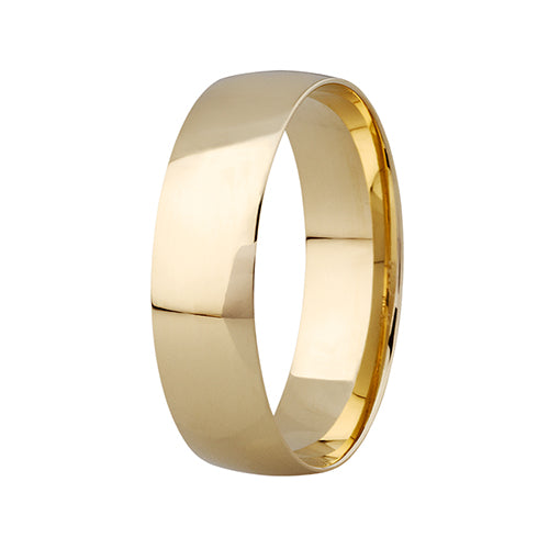 9ct Yellow Gold Comfort Fit Wedding Band (6mm) - Main Image