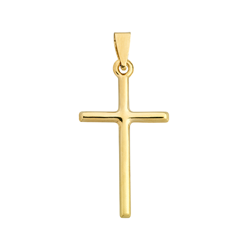 9ct Yellow Gold Cross Pendant (30mm)