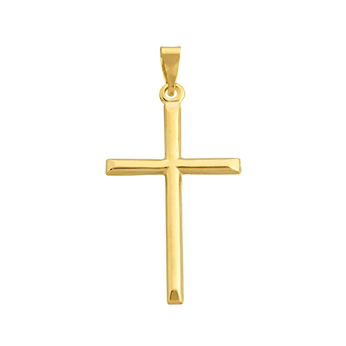 9ct Yellow Gold Cross Pendant (33mm)