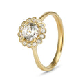 9ct Yellow Gold Cubic Zirconia Halo Ring (0.97ct)