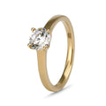 9ct Yellow Gold Cubic Zirconia 4 Claw Solitaire Ring (0.75ct)