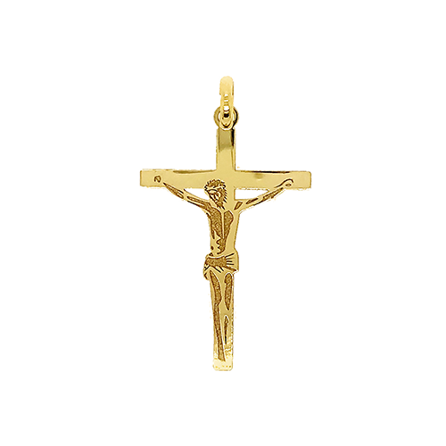 9ct Yellow Gold Medium Crucifix Pendant (15.5x24.7mm)