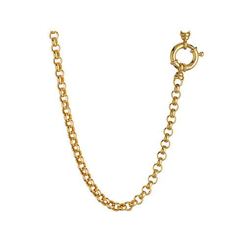 9ct Yellow Gold Rolo Link Italian Chain (4.9mm)