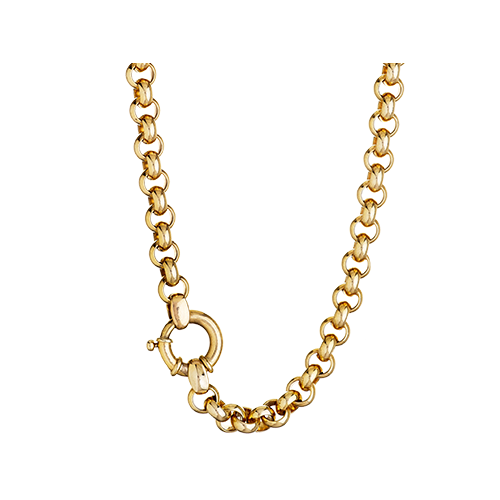 9ct Yellow Gold Rolo Link Italian Chain (7.9mm)
