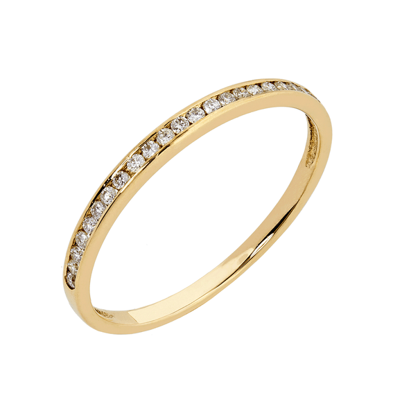 Yellow Gold Channel Eternity Ring (0.11ct)