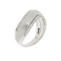 9ct White Gold Diamond Ring with Matt Finish (0.33ct)