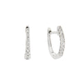 9ct White Gold Diamond Huggie Earrings (0.15ct)