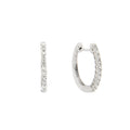 9ct White Gold Diamond Huggie Earrings (0.25ct)