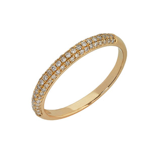 9ct Yellow Gold Pave' Set Eternity Diamond Ring (0.25ct)