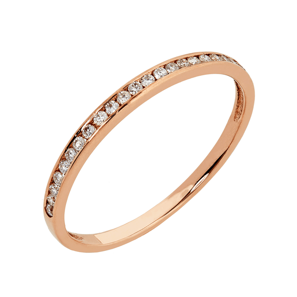 Rose Gold Channel Set Eternity Ring (0.11ct)