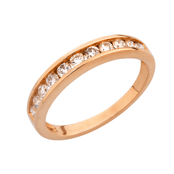 9ct Rose Gold Channel Set Eternity Ring (0.20ct)