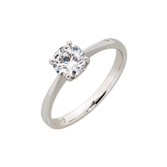 9ct/18ct White Gold 4 Claw Diamond Solitaire Ring