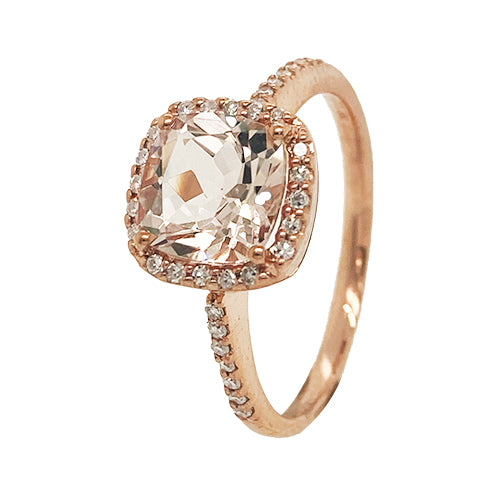 Rose Gold Morganite Diamond Ring Cape Town South Africa Trending Jeweller
