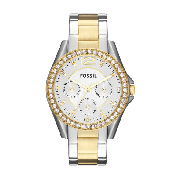 FOSSIL Riley Multifunction Two-Tone Stainless Steel Watch