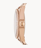 FOSSIL Scarlette Mini Three-Hand Date Rose Gold-Tone Stainless Steel Watch