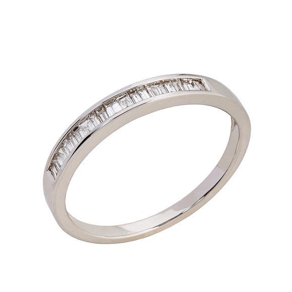 9ct White Gold Baguette Diamond Eternity Ring (0.20ct)