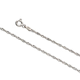 Silver Singapore Twisted Link Pendant Chain